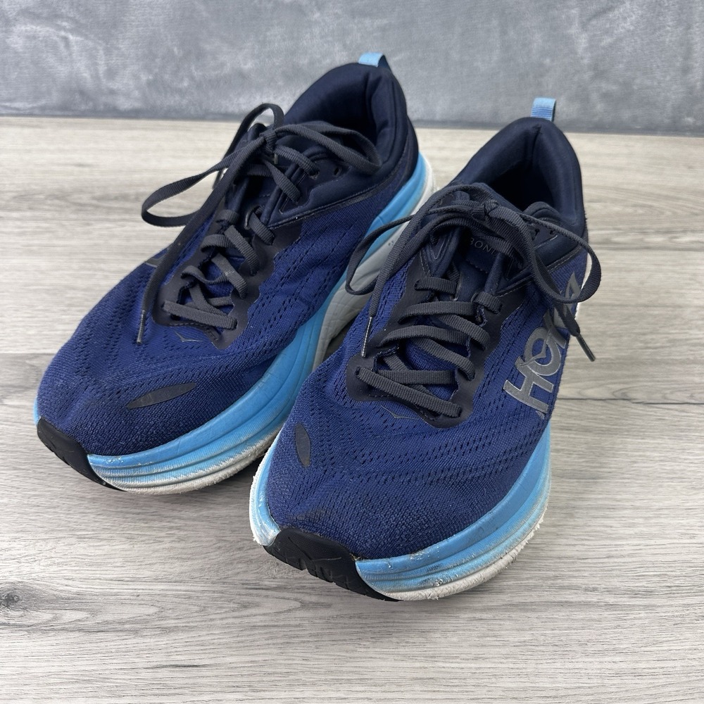 Size 10 - Hoka One One Bondi 8 Wide Low Dark Blue